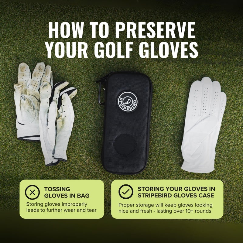 Stripebird - Original Performance Golf Glove Holder Case (Stealth Black) - Protect and Keep Golf Gloves Dry - Moisture Free Storage - Organizer Case - Image 3